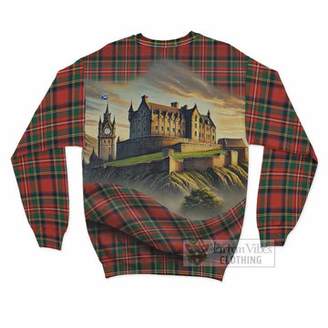 Lyle Tartan Family Crest Sweatshirt with Scottish Ancient Castle Style - Tartan Vibes Clothing