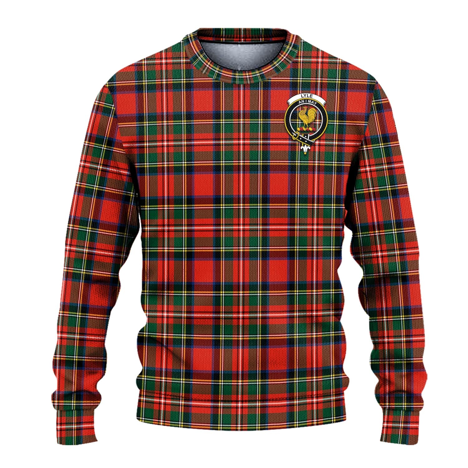 Lyle Tartan Ugly Sweater with Family Crest - Tartan Vibes Clothing