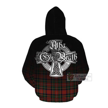 Tartan Vibes Clothing Lyle Tartan Cotton Hoodie Featuring Alba Gu Brath Family Crest Celtic Inspired