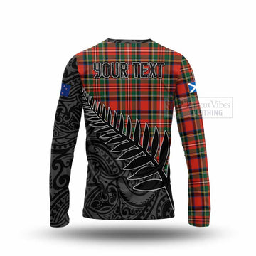 Lyle Crest Tartan Long Sleeve T-Shirt with New Zealand Silver Fern Half Style - Tartan Vibes Clothing