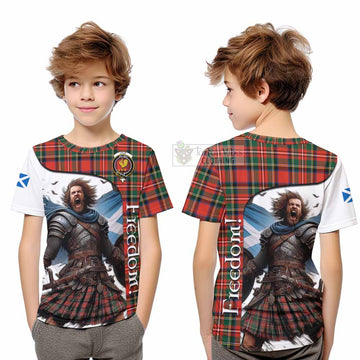 Lyle Crest Tartan Kid T-Shirt Inspired by the Freedom of Scottish Warrior - Tartan Vibes Clothing