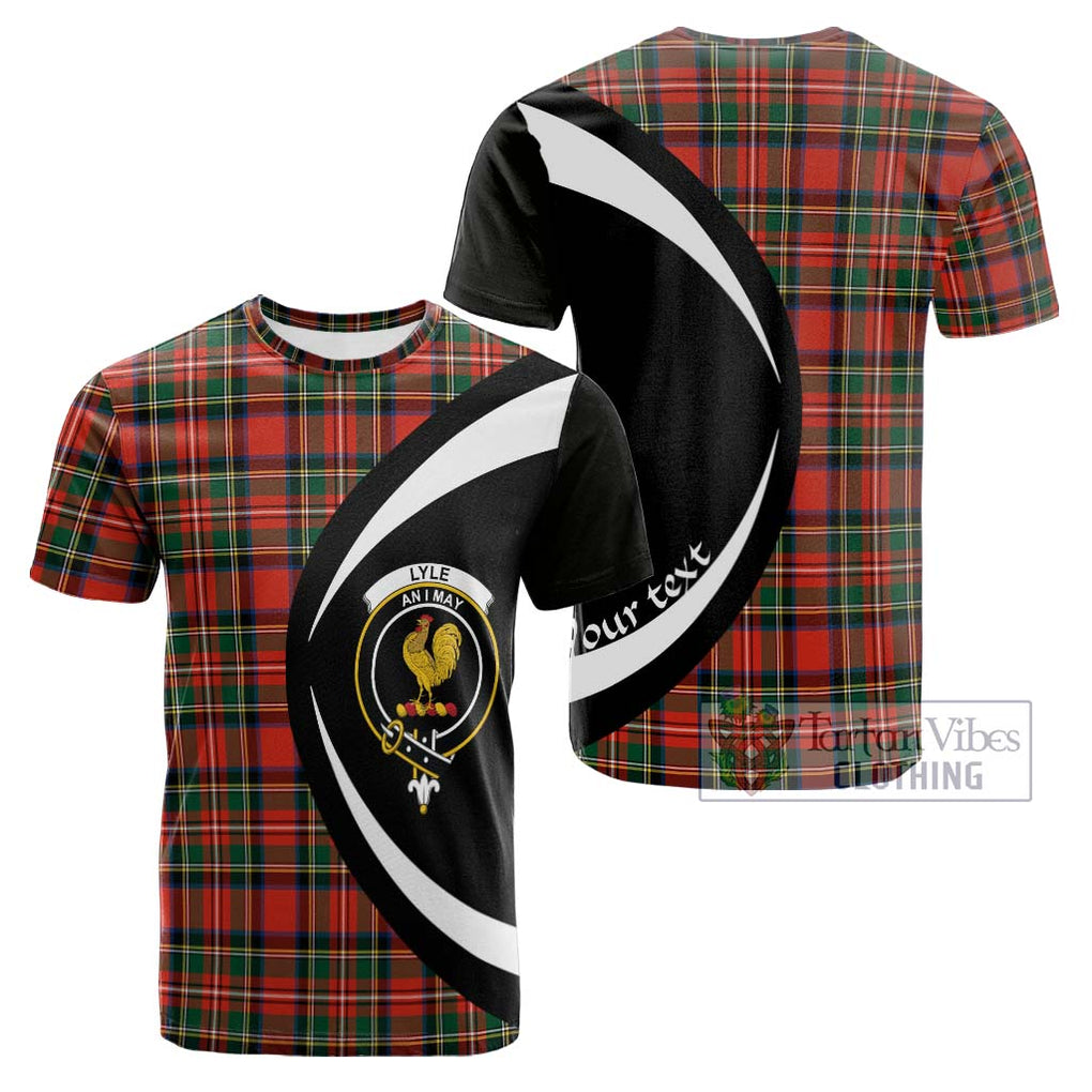 Lyle Tartan Cotton T-shirt with Family Crest Circle Style Kid's Shirt - Tartan Vibes Clothing