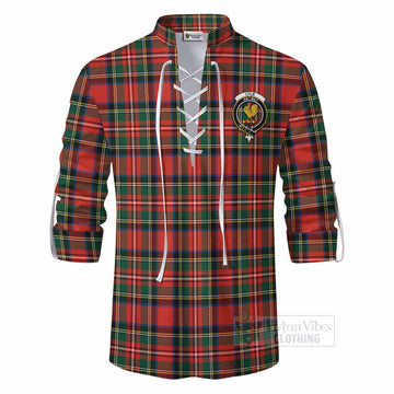 Lyle Tartan Ghillie Kilt Shirt with Family Crest DNA In Me Style - Tartan Vibes Clothing