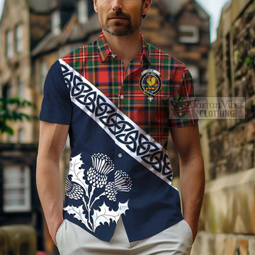 Lyle Tartan Hawaiian Shirt Featuring Thistle and Scotland Map - Tartan Vibes Clothing