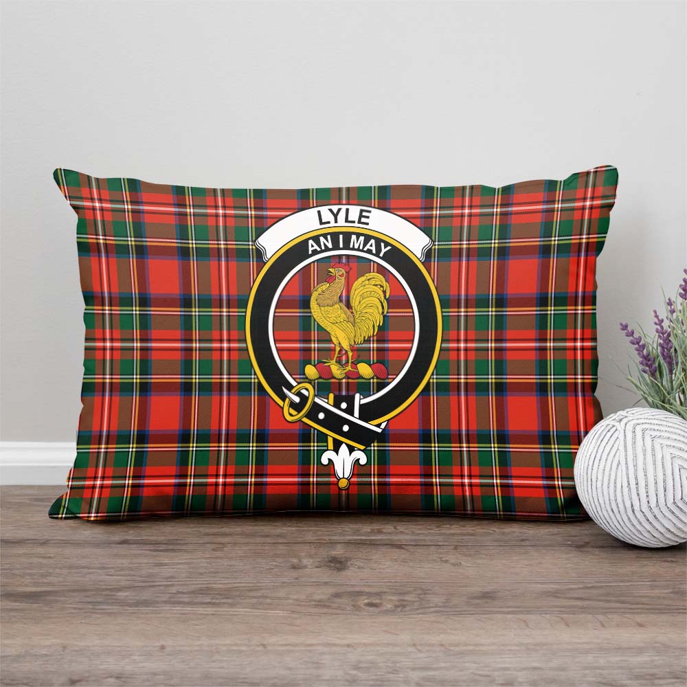 Lyle Tartan Pillow Cover with Family Crest - Tartan Vibes Clothing