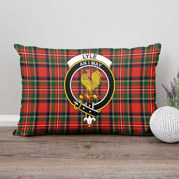 Lyle Tartan Pillow Cover with Family Crest - Tartan Vibes Clothing