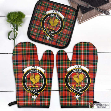 Lyle Tartan Combo Oven Mitt & Pot-Holder with Family Crest - Tartan Vibes Clothing