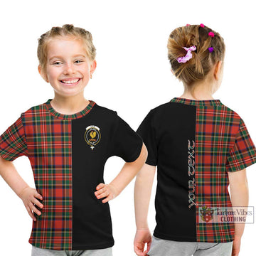 Lyle Tartan Kid T-Shirt with Family Crest and Half Of Me Style - Tartan Vibes Clothing