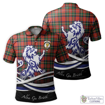 Lyle Tartan Polo Shirt with Alba Gu Brath Regal Lion Emblem - Tartan Vibes Clothing