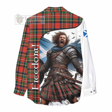 Lyle Crest Tartan Women's Casual Shirt Inspired by the Freedom of Scottish Warrior - Tartan Vibes Clothing