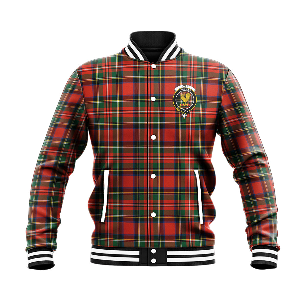 Lyle Tartan Baseball Jacket with Family Crest - Tartan Vibes Clothing
