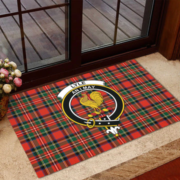 Lyle Tartan Rubber Doormat with Family Crest - Tartan Vibes Clothing