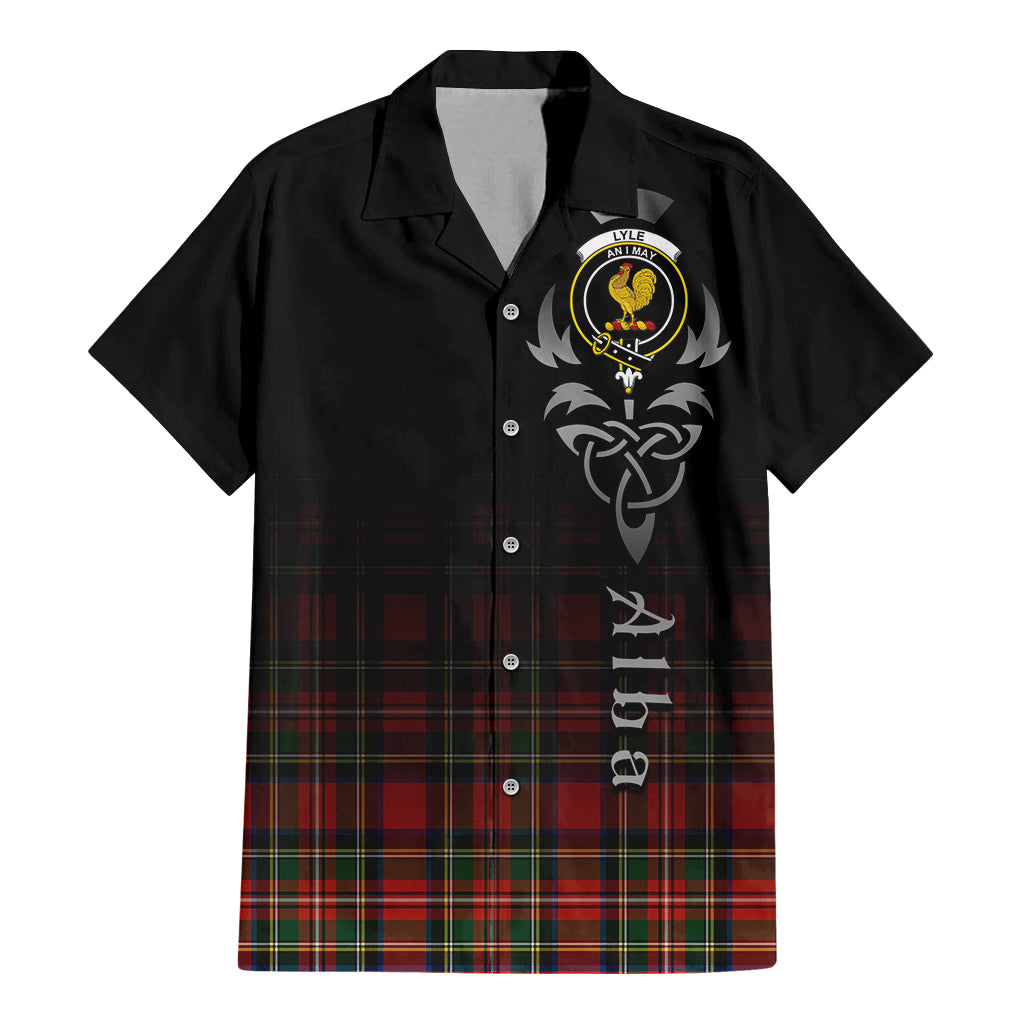 Lyle Tartan Hawaiian Shirt Shirt Featuring Alba Gu Brath Family Crest Celtic Inspired - Tartan Vibes Clothing