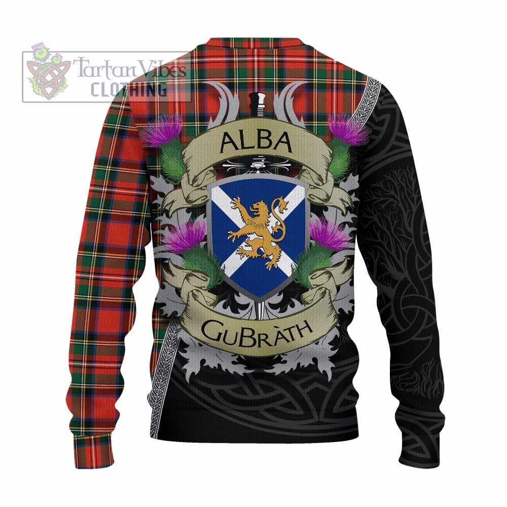 Lyle Tartan Family Crest Knitted Sweater Lion Rampant Royal Thistle Shield Celtic Inspired - Tartan Vibes Clothing