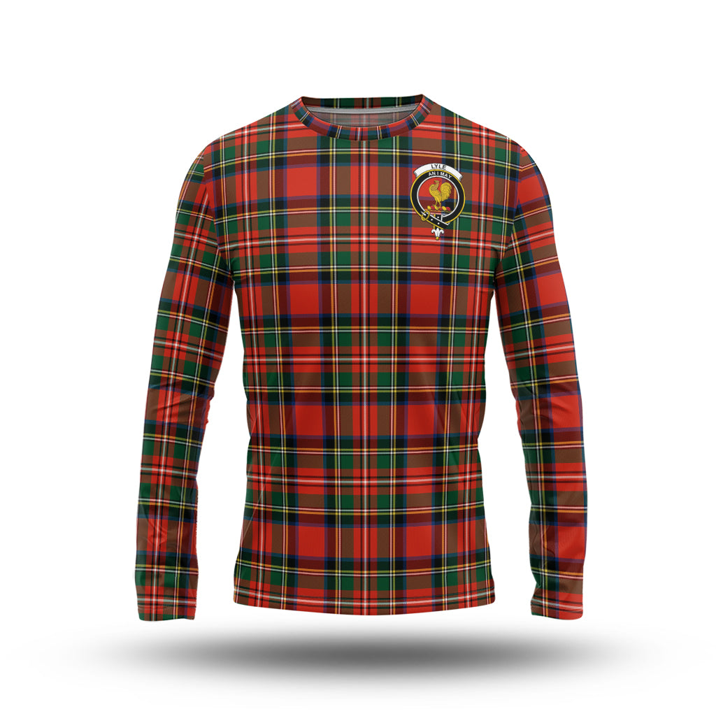 Lyle Tartan Long Sleeve T-Shirt with Family Crest - Tartan Vibes Clothing