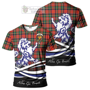 Lyle Tartan Cotton T-shirt with Alba Gu Brath Regal Lion Emblem Women's Shirt - Tartan Vibes Clothing