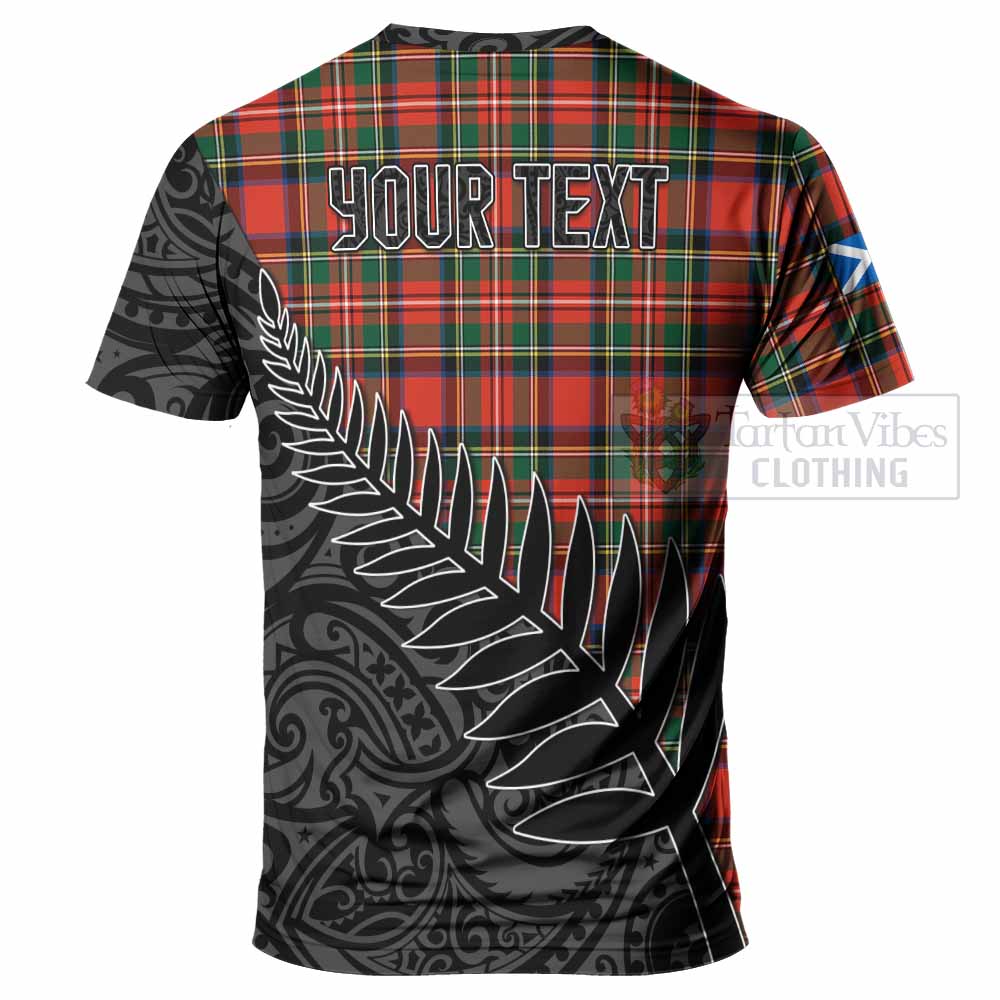Lyle Crest Tartan T-Shirt with New Zealand Silver Fern Half Style - Tartan Vibes Clothing