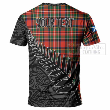 Lyle Crest Tartan T-Shirt with New Zealand Silver Fern Half Style - Tartan Vibes Clothing