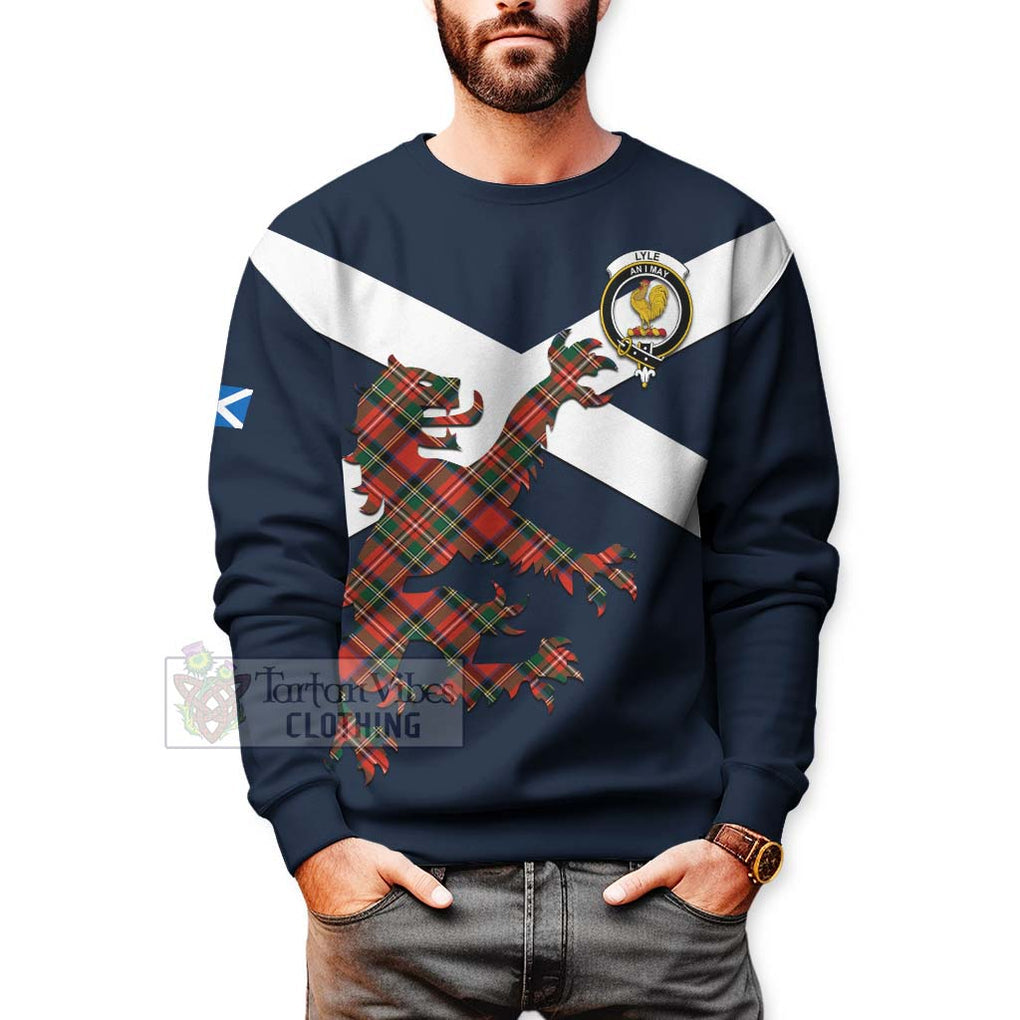 Lyle Tartan Lion Rampant Sweatshirt Proudly Display Your Heritage with Alba Gu Brath and Clan Name - Tartan Vibes Clothing