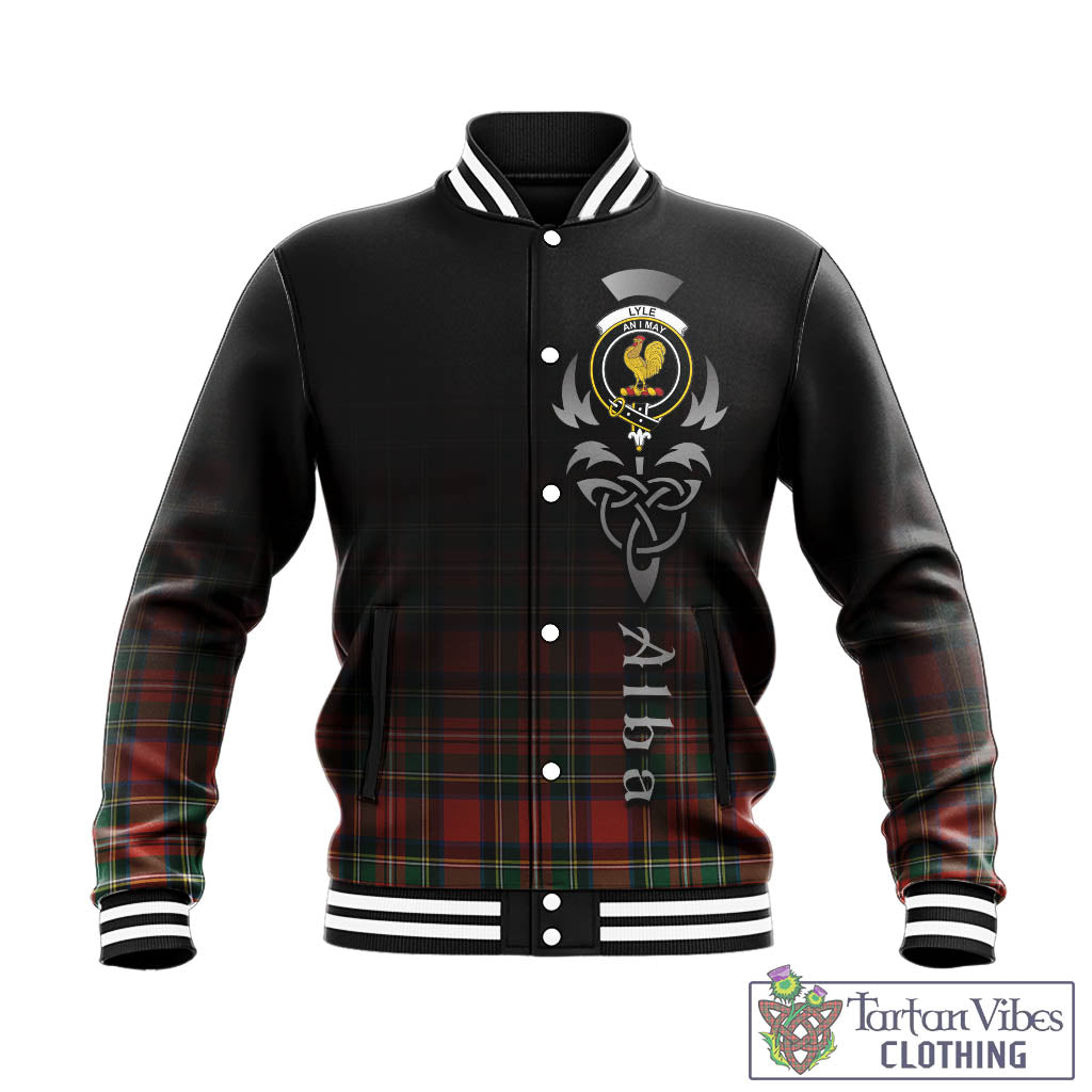 Lyle Tartan Baseball Jacket Featuring Alba Gu Brath Family Crest Celtic Inspired - Tartan Vibes Clothing