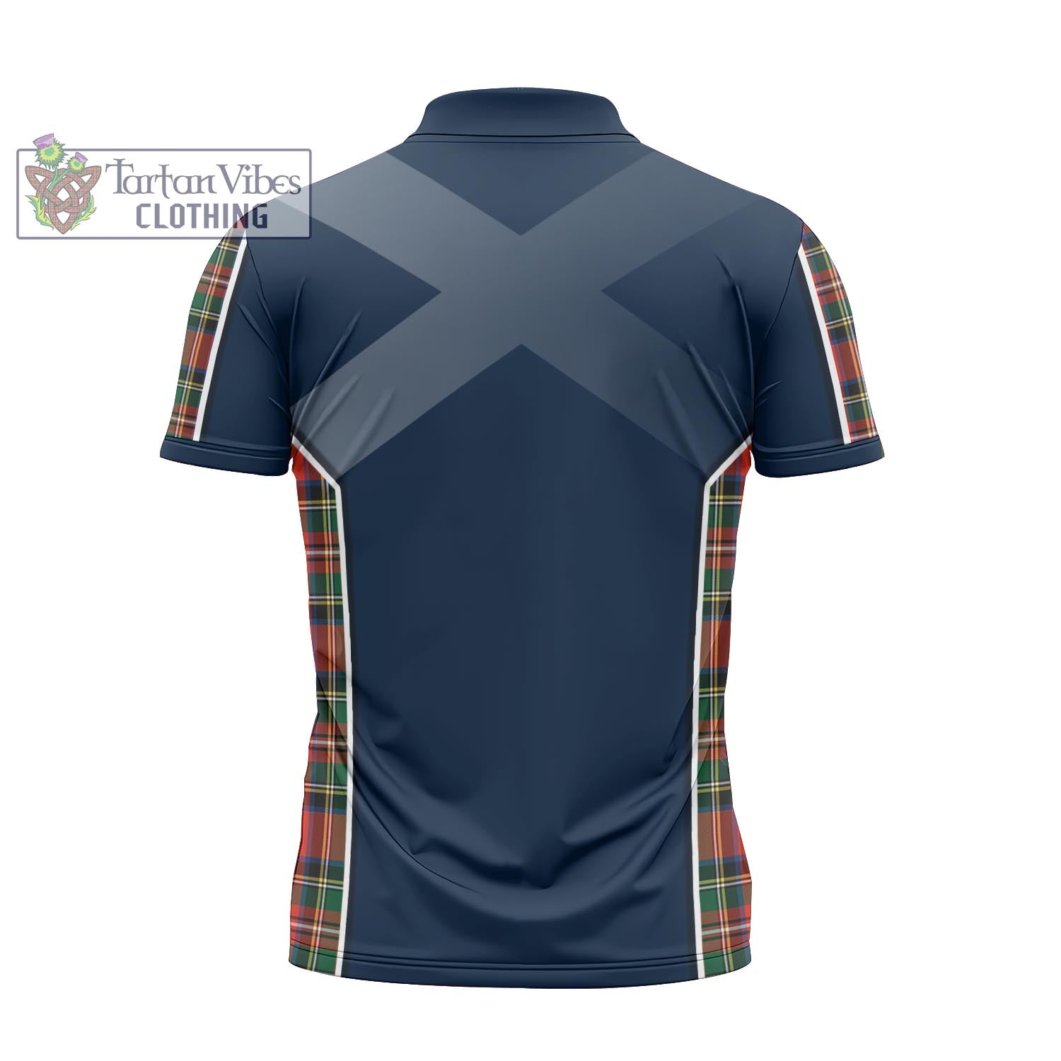 Tartan Vibes Clothing Lyle Tartan Zipper Polo Shirt with Family Crest and Scottish Thistle Vibes Sport Style
