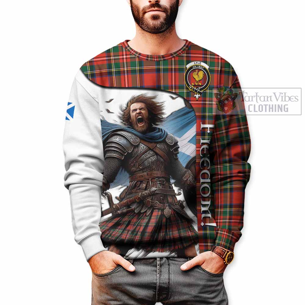 Lyle Crest Tartan Sweatshirt Inspired by the Freedom of Scottish Warrior - Tartan Vibes Clothing