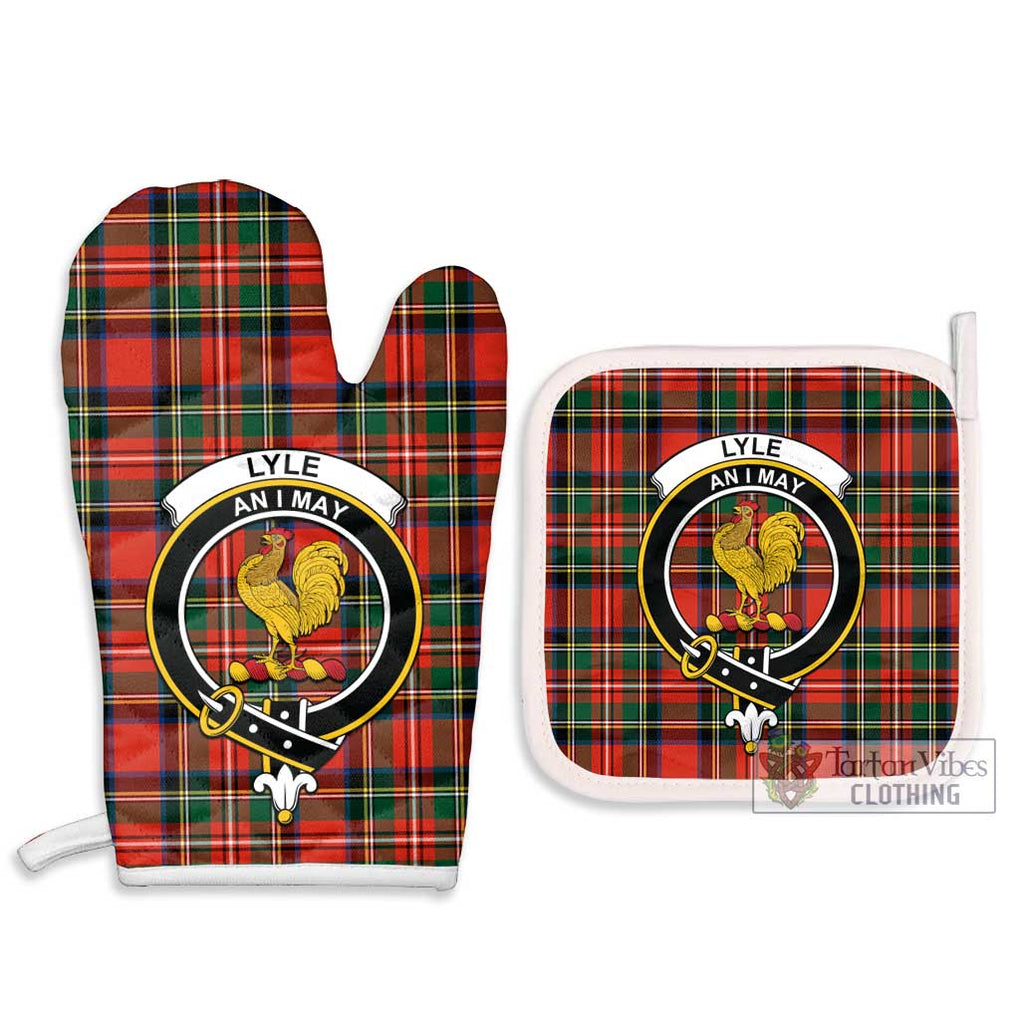 Lyle Tartan Combo Oven Mitt & Pot-Holder with Family Crest - Tartan Vibes Clothing