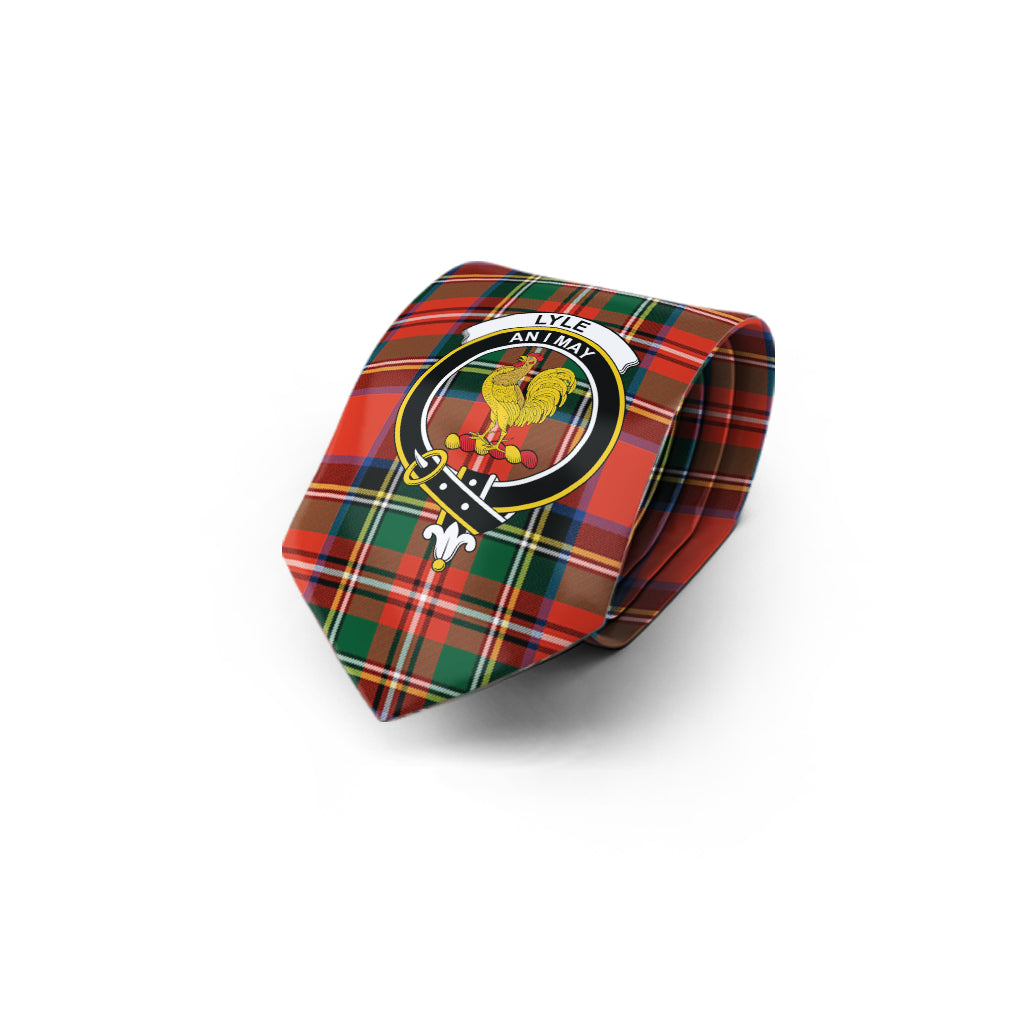 Lyle Tartan Classic Necktie with Family Crest - Tartan Vibes Clothing