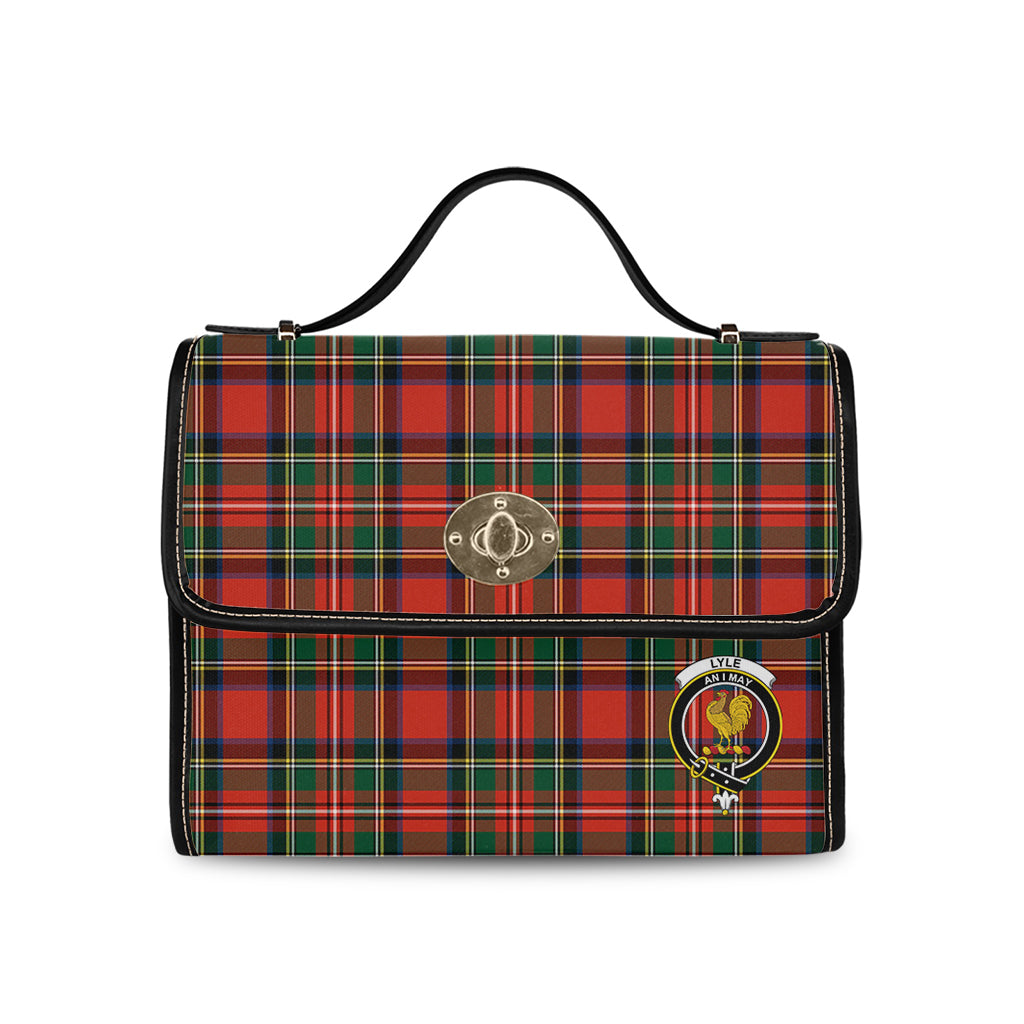 lyle-tartan-leather-strap-waterproof-canvas-bag-with-family-crest