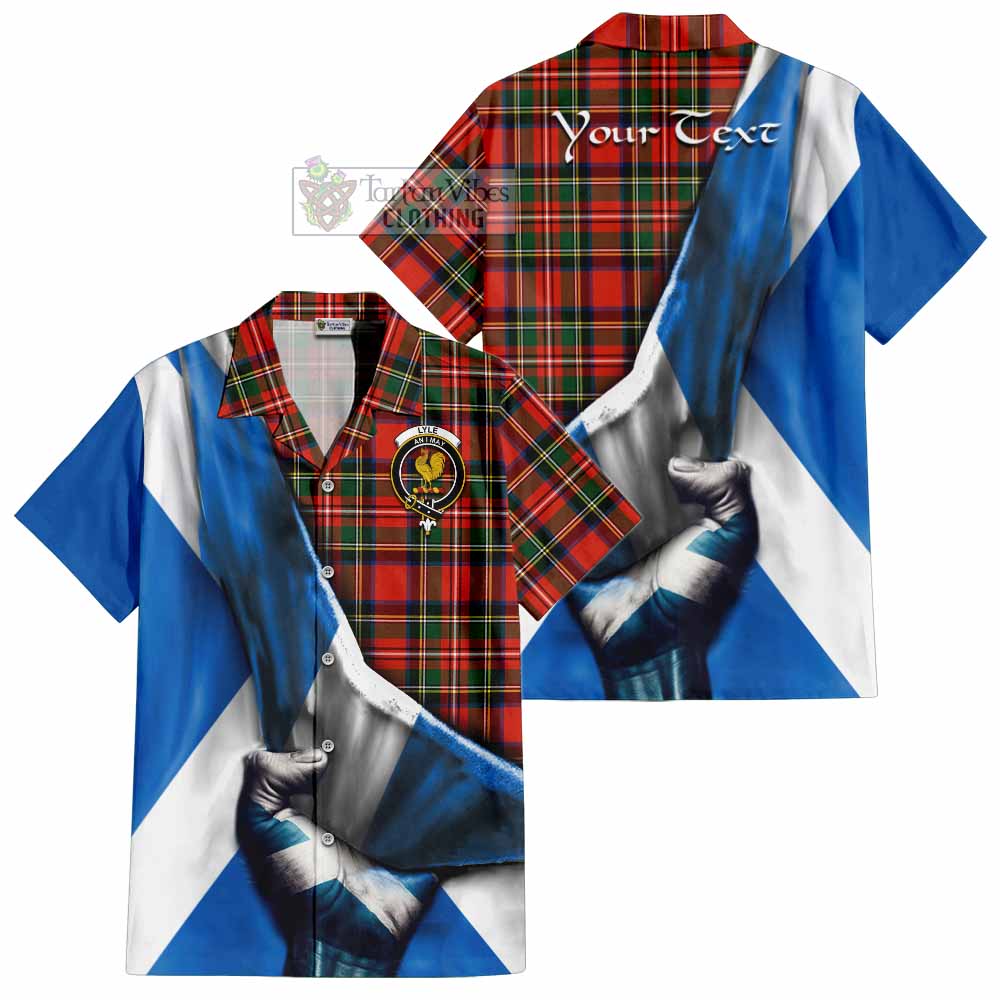 Lyle Tartan Hawaiian Shirt with Family Crest Scotland Patriotic Style - Tartan Vibes Clothing