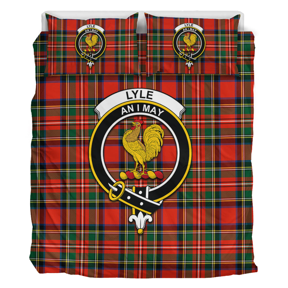 Lyle Tartan Bedding Set with Family Crest - Tartan Vibes Clothing