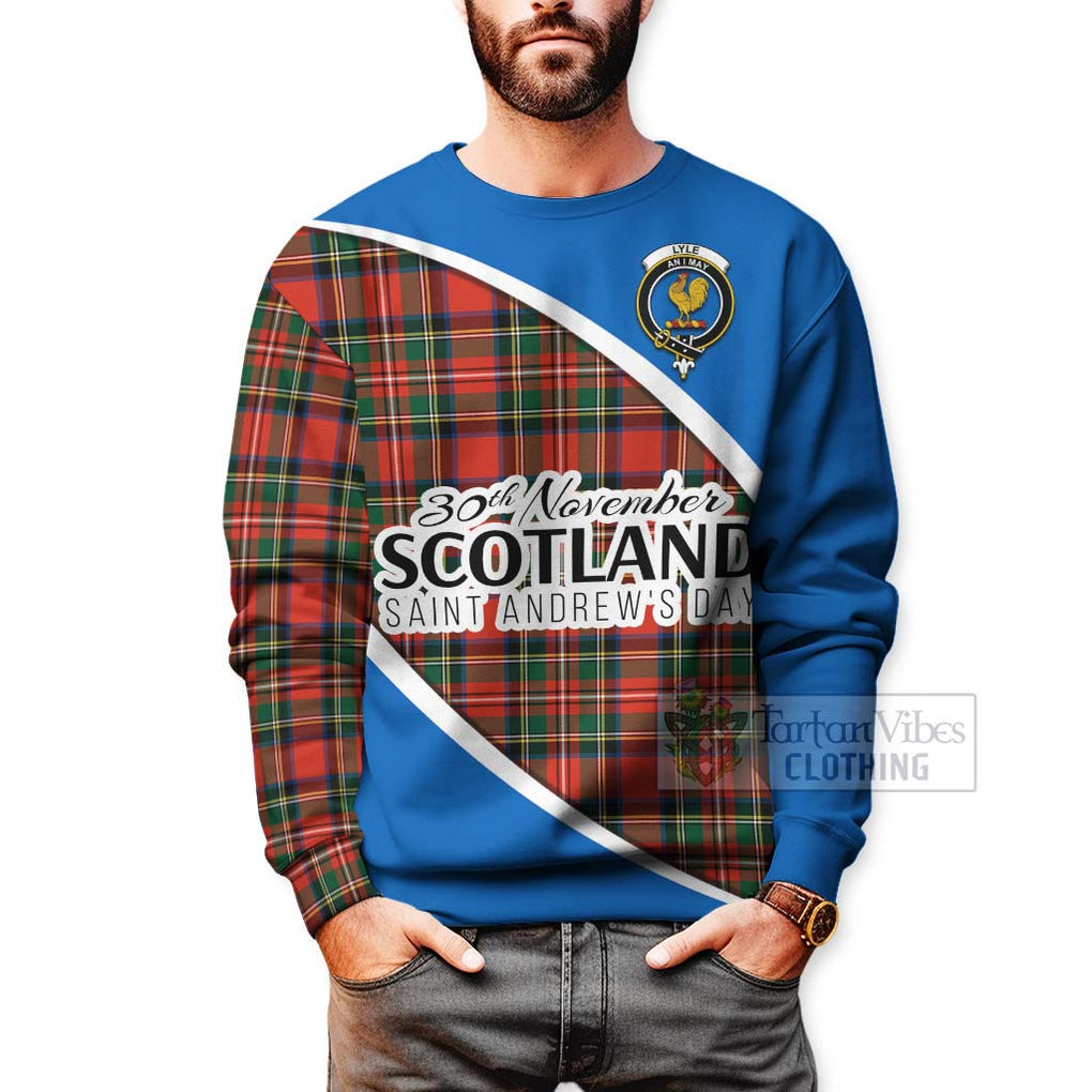 Lyle Family Crest Tartan Sweatshirt Celebrate Saint Andrew's Day in Style - Tartan Vibes Clothing