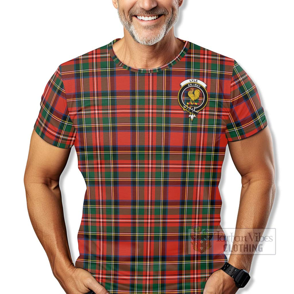 Lyle Tartan T-Shirt with Family Crest Celtic Skull Style - Tartan Vibes Clothing
