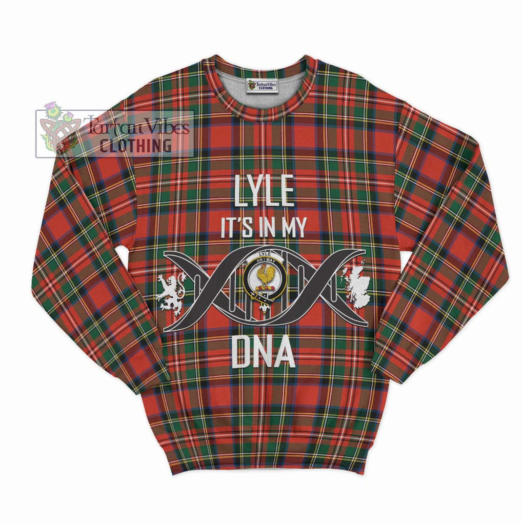 Lyle Tartan Sweatshirt with Family Crest DNA In Me Style - Tartan Vibes Clothing