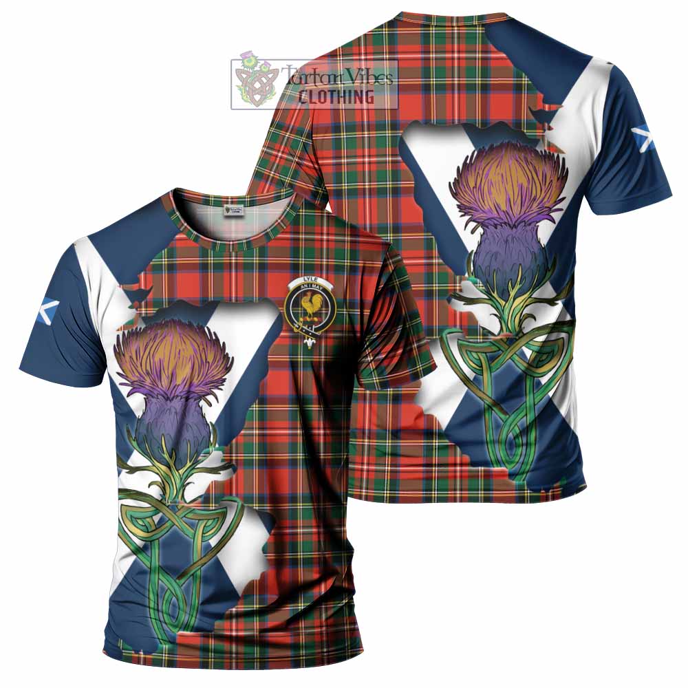 Lyle Tartan Family Crest T-Shirt Scottish Thistle Celtic Inspired - Tartan Vibes Clothing