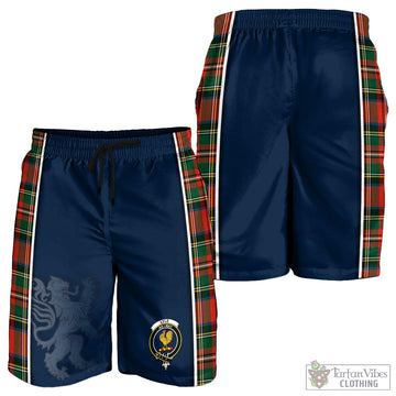 Lyle Tartan Men's Shorts with Family Crest and Lion Rampant Vibes Sport Style - Tartan Vibes Clothing