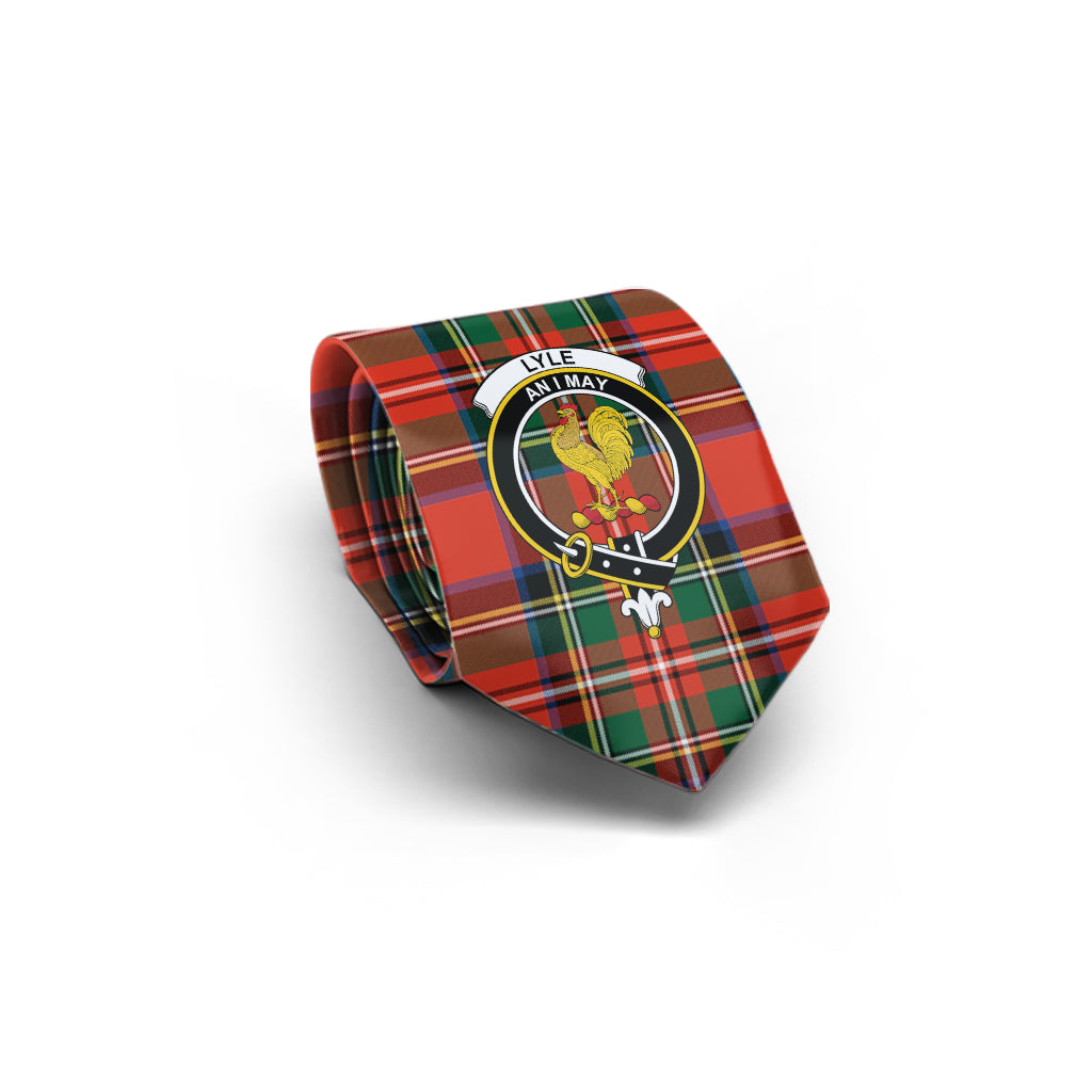 Lyle Tartan Classic Necktie with Family Crest - Tartan Vibes Clothing