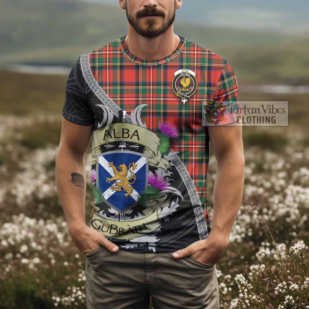 Lyle Tartan Family Crest T-Shirt Lion Rampant Royal Thistle Shield Celtic Inspired - Tartan Vibes Clothing