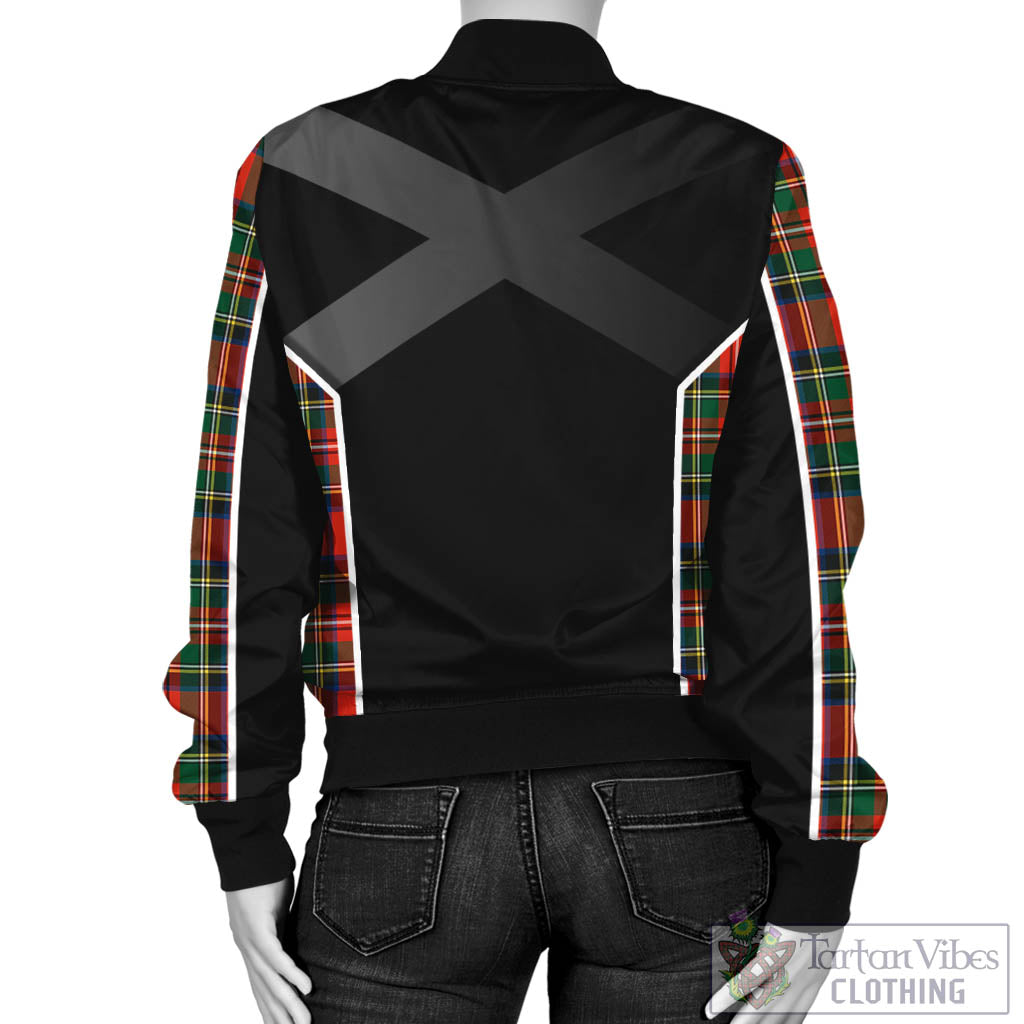 Lyle Tartan Bomber Jacket with Family Crest and Scottish Thistle Vibes Sport Style - Tartan Vibes Clothing
