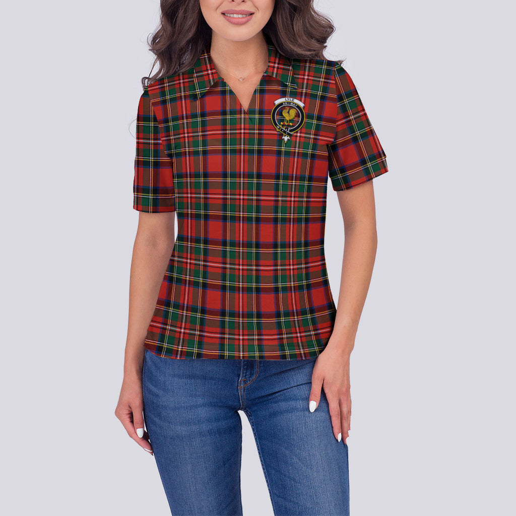 Lyle Tartan Polo Shirt with Family Crest For Women - Tartan Vibes Clothing
