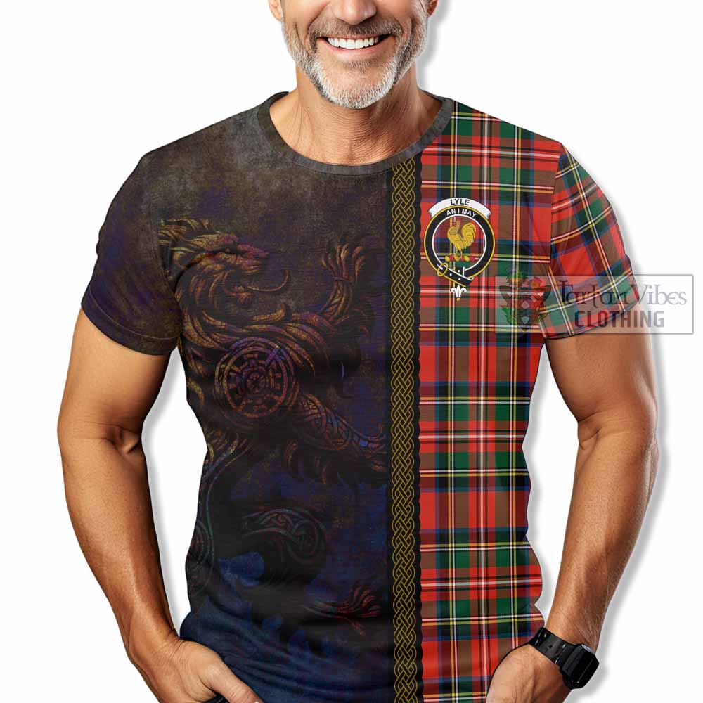 Lyle Tartan Family Crest T-Shirt Alba Gu Brath Be Brave Lion Ancient Style - Tartan Vibes Clothing