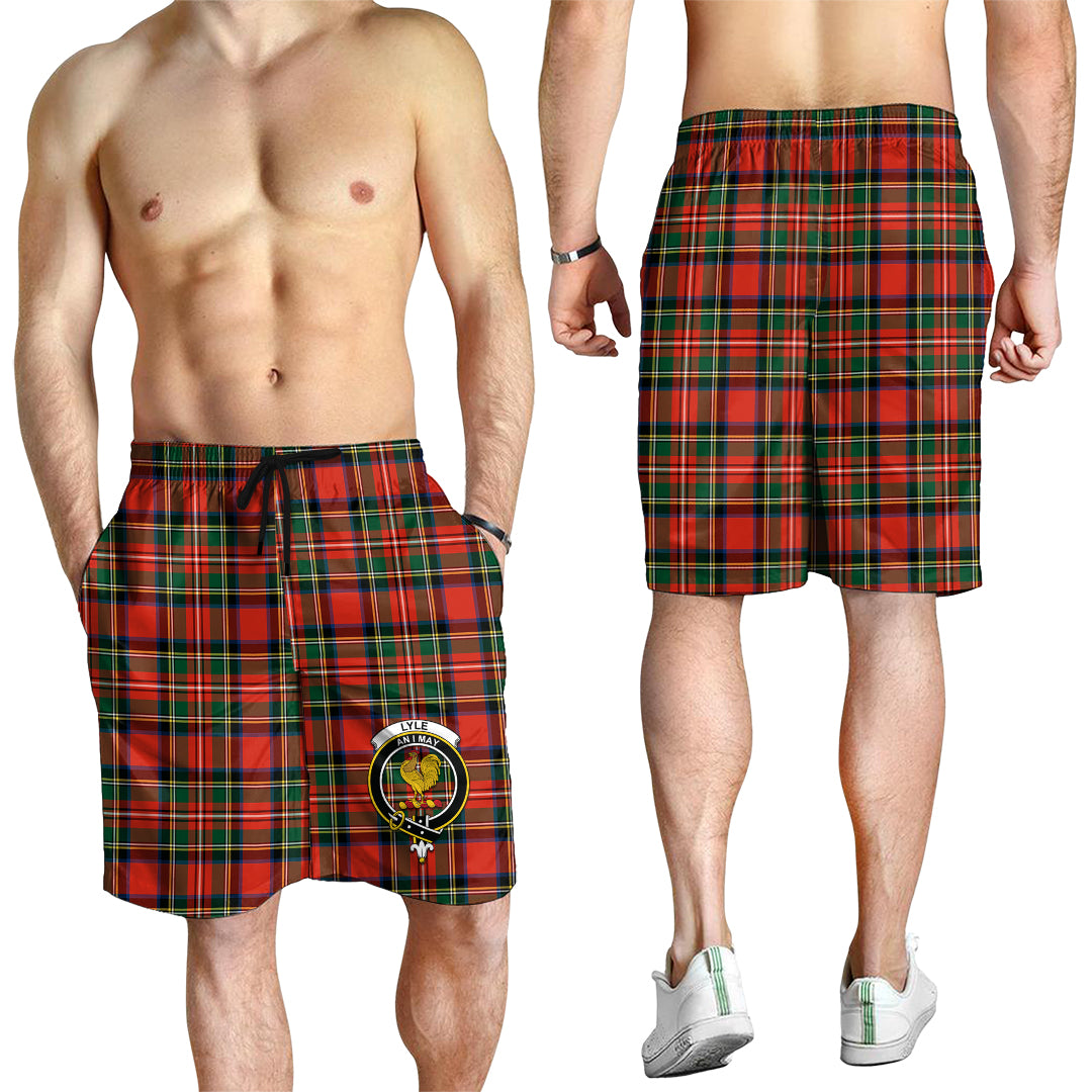 Lyle Tartan Mens Shorts with Family Crest - Tartan Vibes Clothing