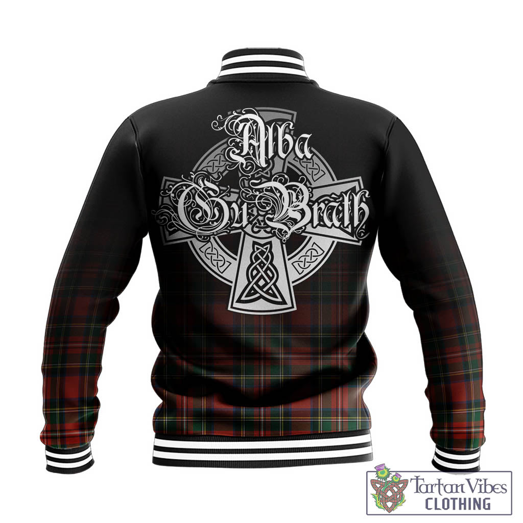Lyle Tartan Baseball Jacket Featuring Alba Gu Brath Family Crest Celtic Inspired - Tartan Vibes Clothing