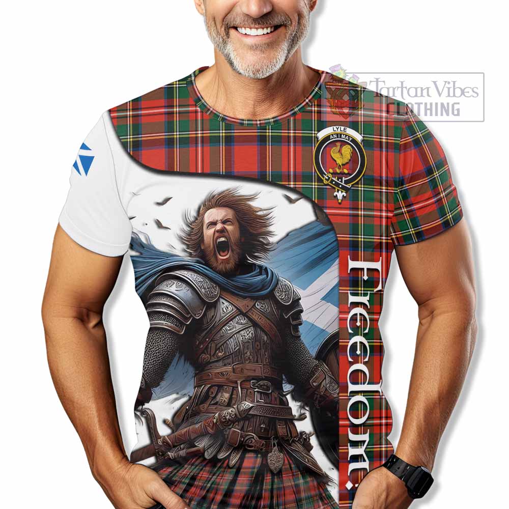 Lyle Crest Tartan T-Shirt Inspired by the Freedom of Scottish Warrior - Tartan Vibes Clothing