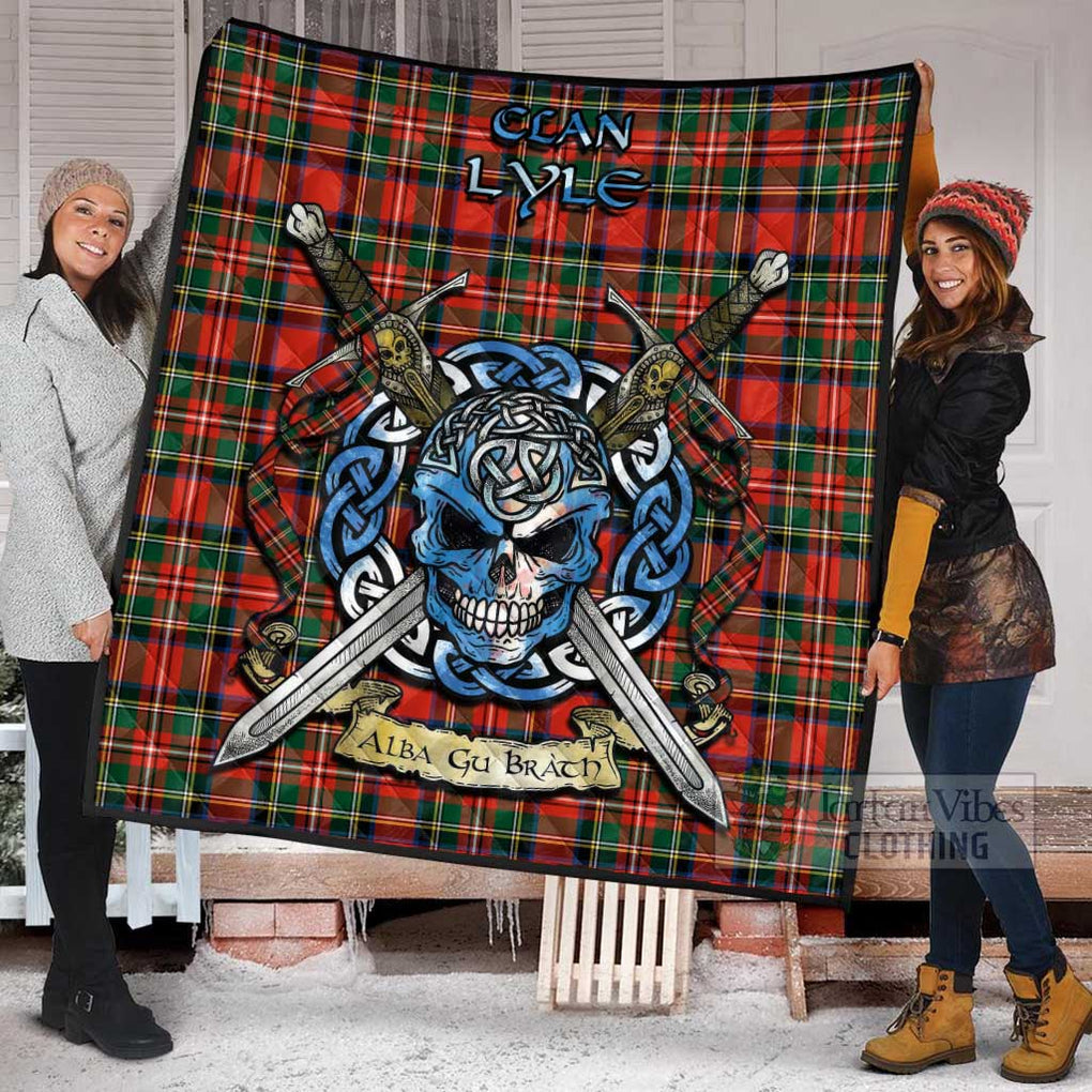 Lyle Tartan Quilt with Celtic Skull Alba Gu Brath Style - Tartan Vibes Clothing