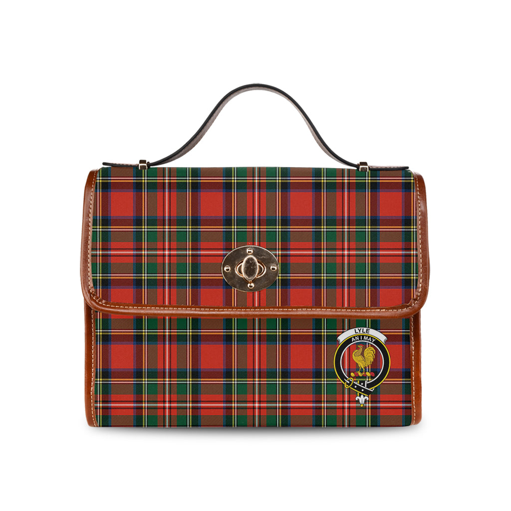 lyle-tartan-leather-strap-waterproof-canvas-bag-with-family-crest