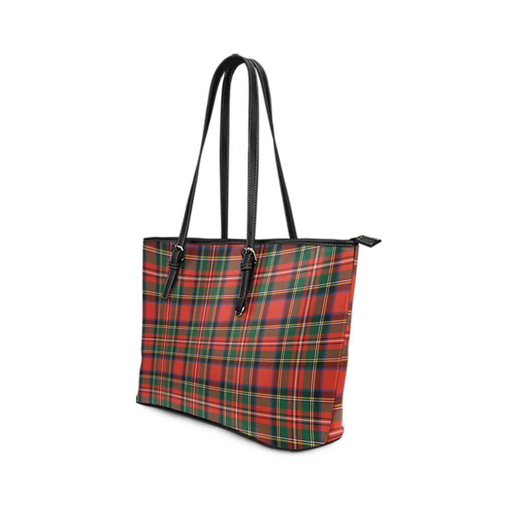 Lyle Tartan Leather Tote Bag - Tartan Vibes Clothing