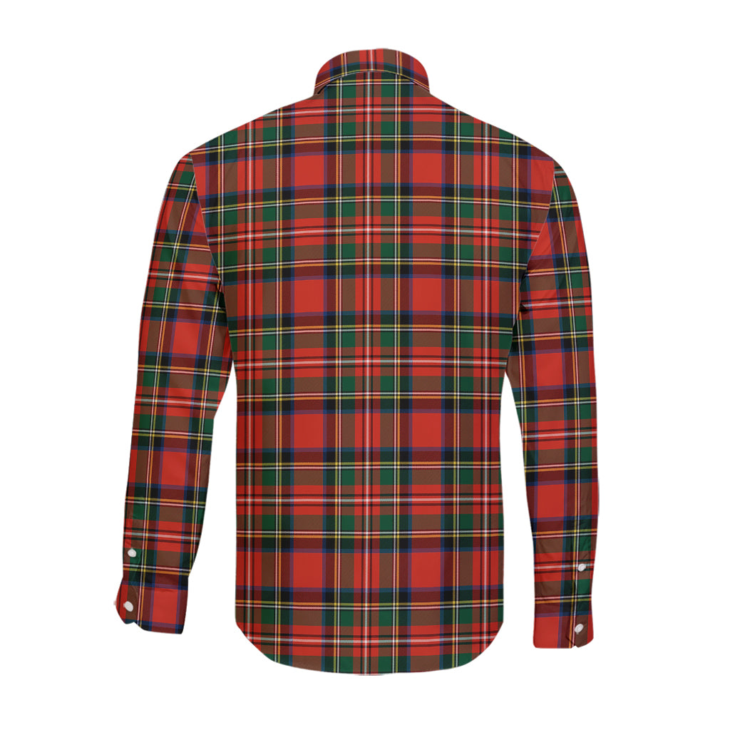 Lyle Tartan Long Sleeve Button Up Shirt with Family Crest - Tartan Vibes Clothing