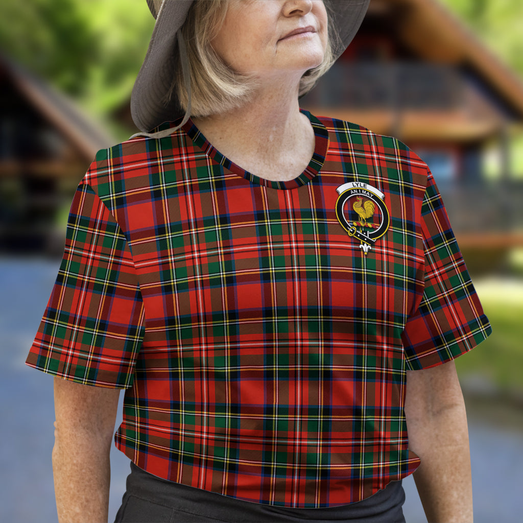 Lyle Tartan T-Shirt with Family Crest - Tartan Vibes Clothing