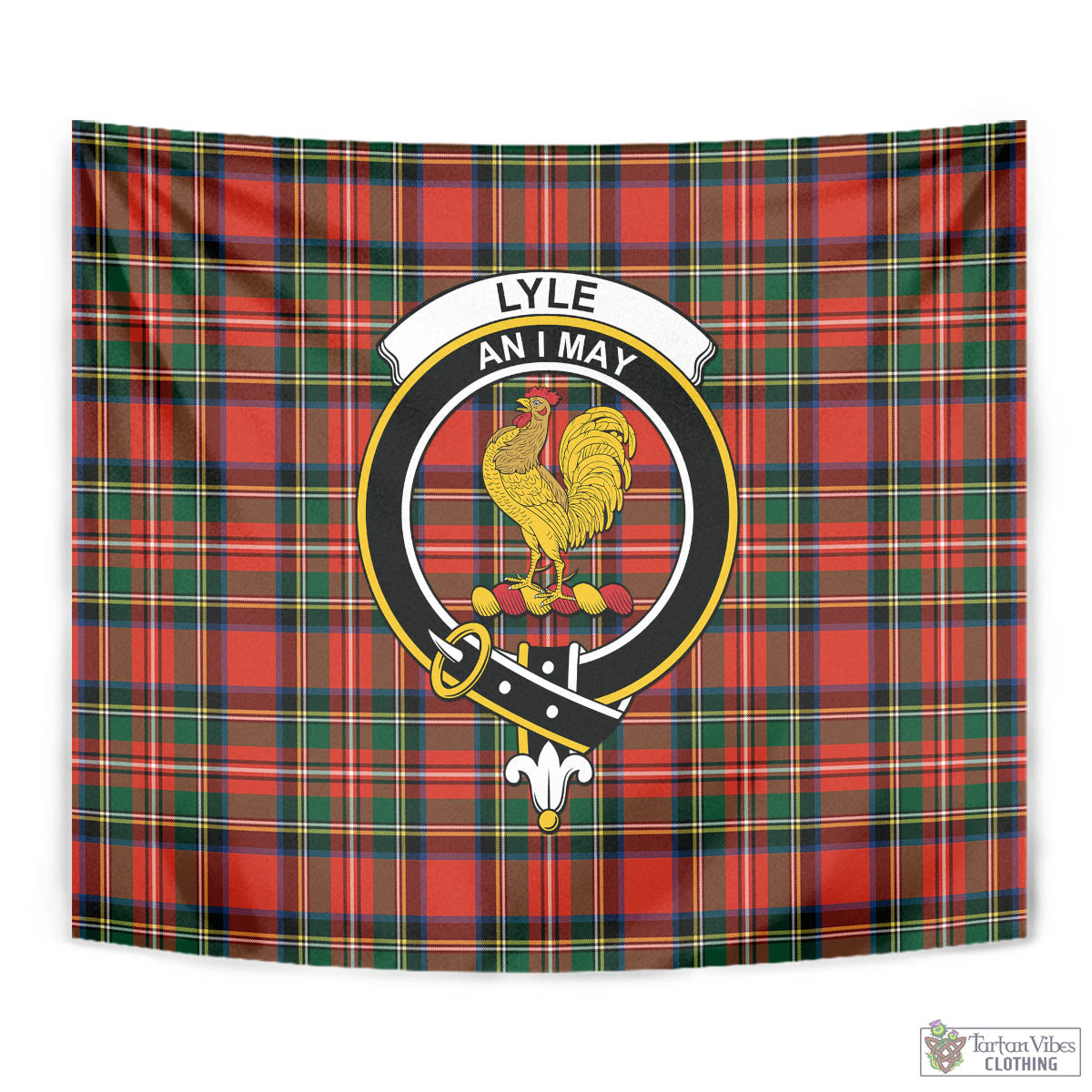 Lyle Tartan Tapestry Wall Hanging and Home Decor for Room with Family Crest - Tartan Vibes Clothing